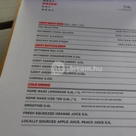 The Selection Budapest - Étlap/itallap