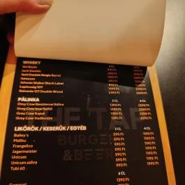 The Tap Burger & Beer Budapest - Étlap/itallap