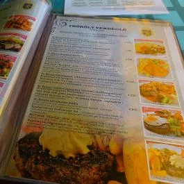 Thököly Vendéglő Budapest - Étlap/itallap