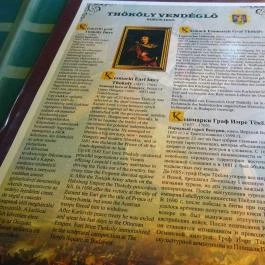 Thököly Vendéglő Budapest - Étlap/itallap