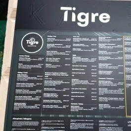Tigre Budapest - Étlap/itallap