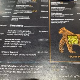 Tigre Budapest - Étlap/itallap