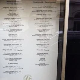 Tigris Étterem & Borbár, Budapest - Étlap/itallap