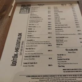 Tilos a Tilos Budapest - Étlap/itallap