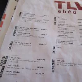 TLV Eatery, Budapest - Étlap/itallap