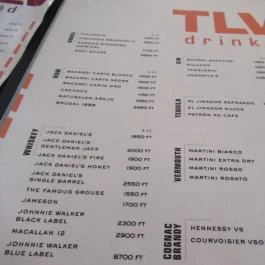 TLV Eatery, Budapest - Étlap/itallap