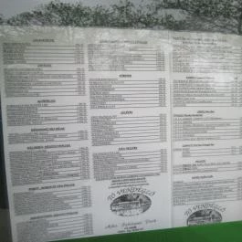 Tó Vendéglő, Ajka - Étlap/itallap