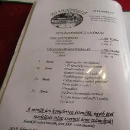 Tó Vendéglő, Ajka - Étlap/itallap