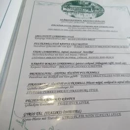 Tó Vendéglő, Ajka - Étlap/itallap