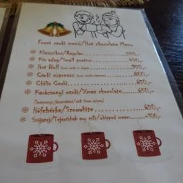 Tokaji Kávépörkölő Manufaktúra Tokaj - Étlap/itallap