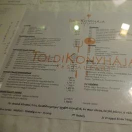 Toldi Konyhája Budapest - Étlap/itallap