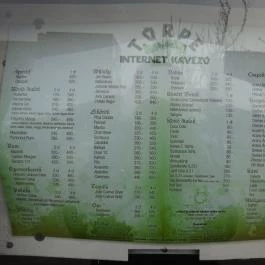 Törpe Internet Kávézó Budapest - Étlap/itallap