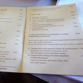 Toscana Trattoria, Budapest - Étlap/itallap