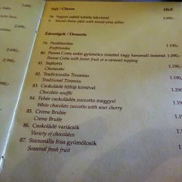 Toscana Trattoria, Budapest - Étlap/itallap