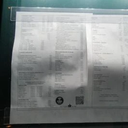 Tóth Kocsma, Budapest - Étlap/itallap