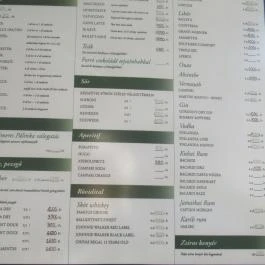 Tóth Pincészet Kőszeg - Étlap/itallap