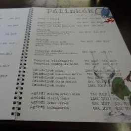 Trabant Galeri Bisztró Budapest - Étlap/itallap