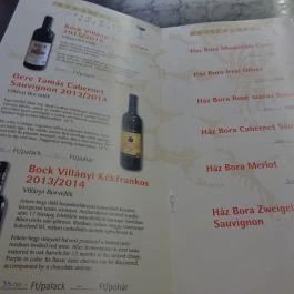 Trabant Galeri Bisztró Budapest - Étlap/itallap