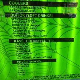 Trap Café Budapest - Étlap/itallap
