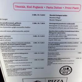 Trattoria Barca Bianca Budapest - Étlap/itallap
