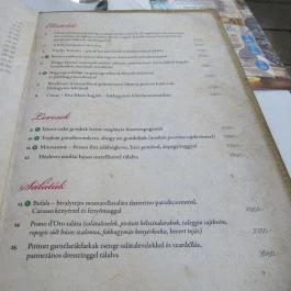 Trattoria Pomo D'Oro, Budapest - Étlap/itallap