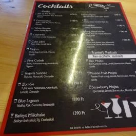 Traveler's Bistro Budapest - Étlap/itallap