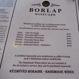 Trófea Grill Étterem - Visegrádi utca Budapest - Étlap/itallap