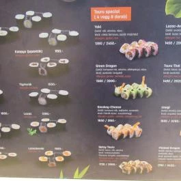 Tsuru Sushi - Árkád Budapest - Étlap/itallap