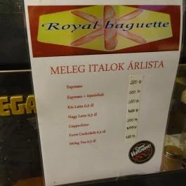 Újlipótvárosi Royal Baguette Pékség Budapest - Étlap/itallap