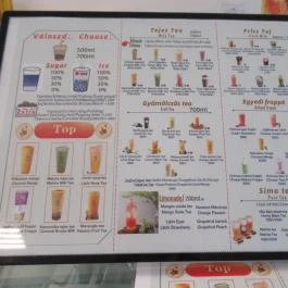 Unique Tea & Street Food, Budapest - Étlap/itallap