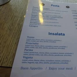 Unixo, Budapest - Étlap/itallap