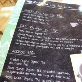 Unixo, Budapest - Étlap/itallap