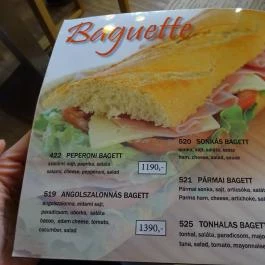 Unixo, Budapest - Étlap/itallap