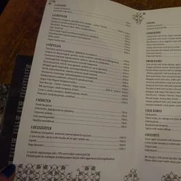 Up & Down Budapest - Étlap/itallap