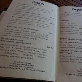 Üvegház Étterem Sződliget - Étlap/itallap