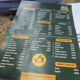 V51cafe Budapest - Étlap/itallap