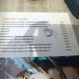 Vakvarjú Beach Bistro Budapest - Étlap/itallap