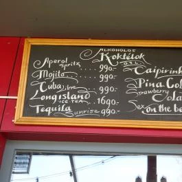 Vakvarjú Beach Bistro Budapest - Étlap/itallap