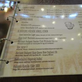 Vakvarjú Csónakház Budapest - Étlap/itallap