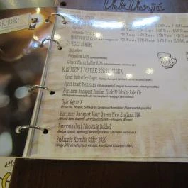 Vakvarjú Csónakház Budapest - Étlap/itallap