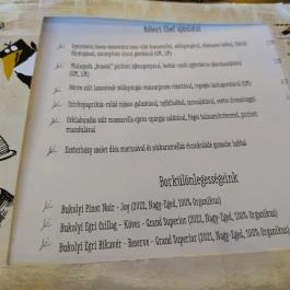 Vakvarjú Vendéglő - Buda Budapest - Étlap/itallap
