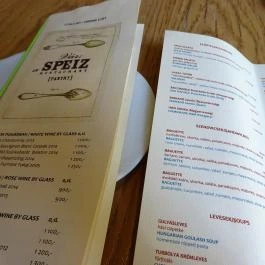 Vár: A Speiz Budapest - Étlap/itallap