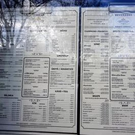 Városliget Café & Restaurant Budapest - Étlap/itallap