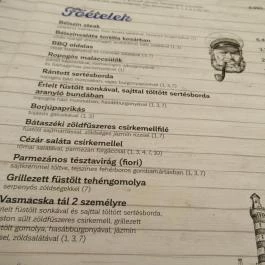 Vasmacska Terasz Budapest - Étlap/itallap