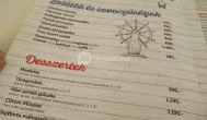 Vasmacska Terasz Budapest - Étlap/itallap