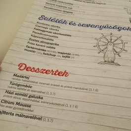Vasmacska Terasz Budapest - Étlap/itallap