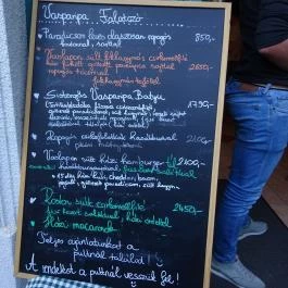 Vasparipa Falatozó Zebegény - Étlap/itallap
