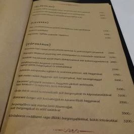 Végállomás Bistro & Wine, Miskolc - Étlap/itallap