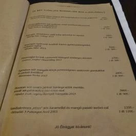 Végállomás Bistro & Wine, Miskolc - Étlap/itallap