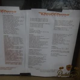 Vén Duna Cukrászda, Verőce - Étlap/itallap